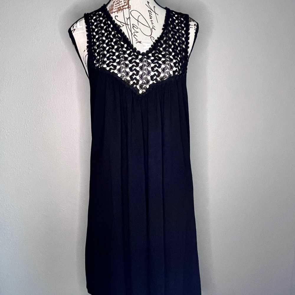 👙Kenneth Cole Reaction Women's Crochet V-Neck Swim Cover-Up/Dress